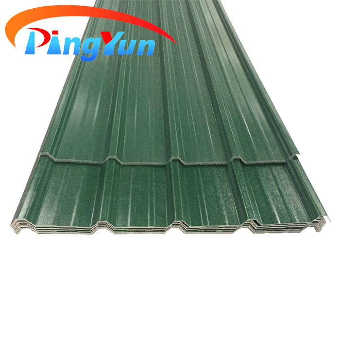 Colombia populaire trapeziumvormige pvc-dakplaat t1070 pvc-kunststof dakpan voor industriemagazijn